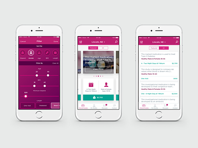 Health Study & Research App app health research ui ux