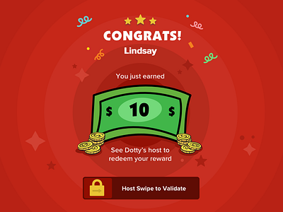 Rewards App congratualtions money rewards unlock