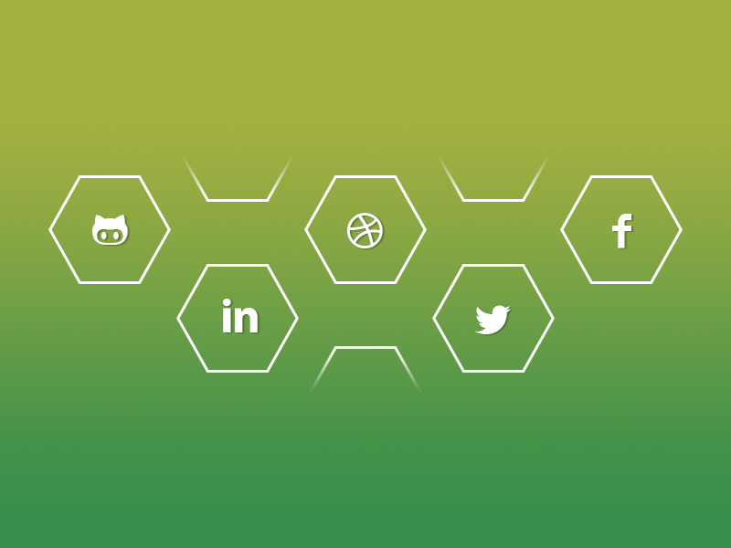 Social Links links linkedin dribbble github twitter facebook social