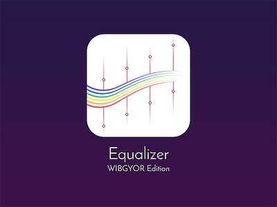 Equalizer Icon - WIBGYOR Edition colorful equalizer icon ios music purple wibgyor