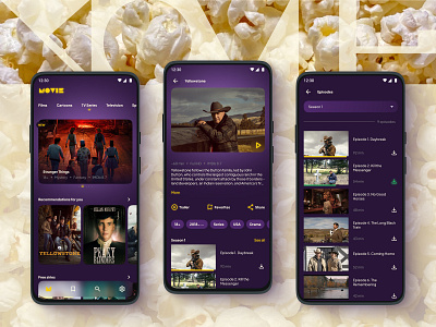 Movie App app app design design figma logo movie online cinema tv shows ui ux