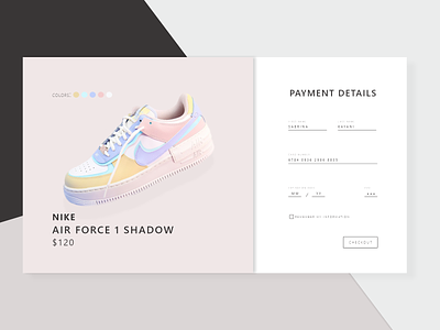 Checkout page for shoe store branding checkout design graphic design minimal shoes shop typography ui ux vector web website