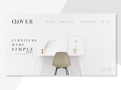 Landing page for furniture store branding design flat logo minimal typography ui ux web website