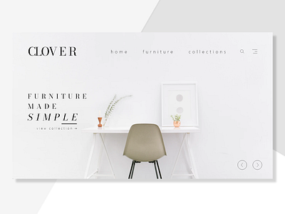 Landing page for furniture store