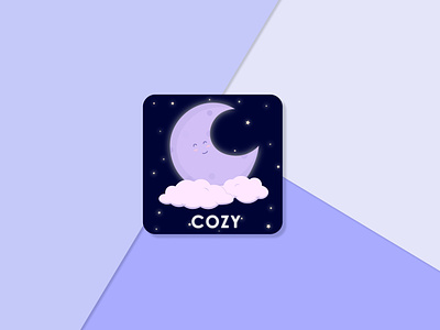 Icon for an app that helps you sleeps better app branding cute daily design graphic design icon logo minimal moon purple star ui ux vector