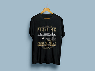 T-shirt design brand branding clothing custom design fashion fishing illustration logo minimal river texture tshirt tshirt design type typography
