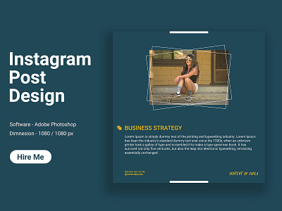 Instagram Post Design branding business clothing design fashion gym illustration logo minimal restaurant social ui