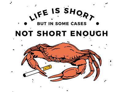 The Malcontent of Mr. Crabothry animal art crab design drawing food funny graphic graphic design illustration patch pin print quote restaurant seafood shellfish sticker typography