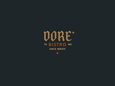 "Dore" Bistro Logo bistro branding design food identity lettering logo print restaurant typography vegan wordmark