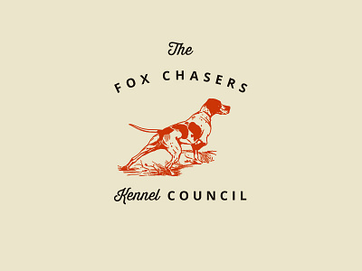 Fox Chasers Kennel Council Stationary Logo animal branding dog hunting illustration kennel logo stationary typography wordmark