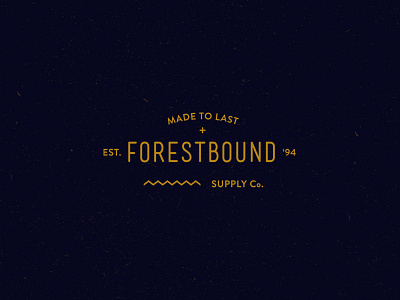 "Forestbound" - Typography camping design font illustration lettering logo outdoors retro supply text typography vintage