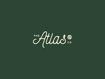 The Atlas Company logo camping clothing design expensive graphic design lettering logo minimal script simple typography wordmark