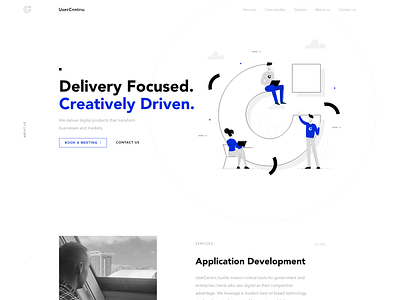 UserCentric website design illustration minimal web