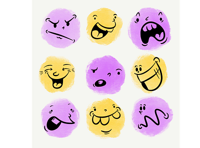 silly expressions cartoons expressions freehand illustration