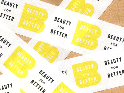 Beauty for Better beauty branding cosmetic craft design identity logo mark skincare tape type typography