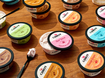 Cabot Triple Cream Yogurt branding cream dairy design food icons packaging premium type yogurt