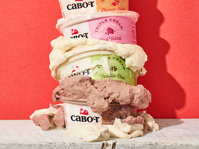 Cabot Triple Cream Yogurt branding cream dairy design illustration mess packaging type typography yogurt