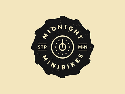 Midnight Minibikes badge brand club logo mini bike minnesota st.paul tire type wheel