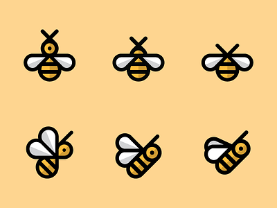 Honey bee exploration bee honey honey bee icon logo mark minnesota symbol thick lines yellow