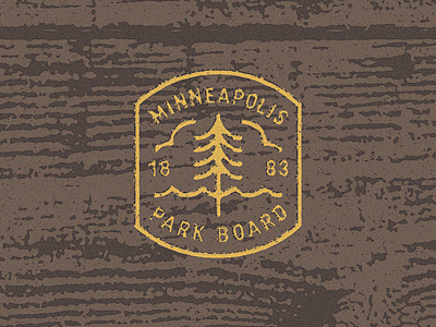 Posters for Parks Detail 1 badge design grunge icon logo mark minneapolis minnesota parks signage symbol type typography wood woodgrain