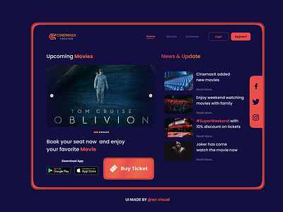 CinemasX Theater Landing Page