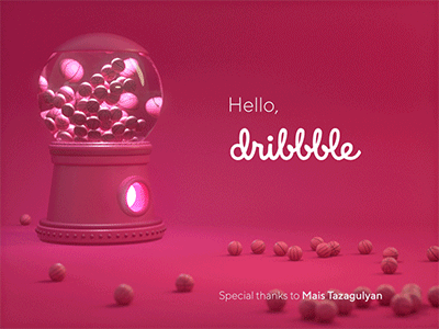 Hello Dribbble animation design illustration web