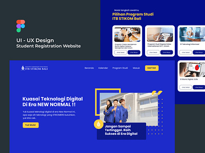 UI/UX Website Design - Student Registration Landing Page Website