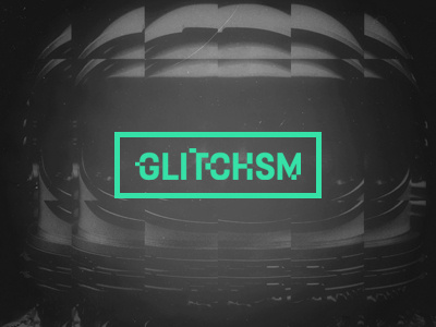 Glitchsm astronaut branding glitch logo