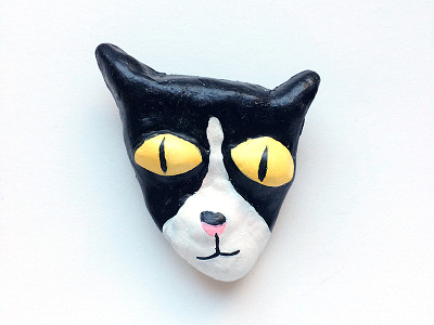 Handmade cat faces - Chilli 3d 3d illustration cats clay cute handmade illustration sculpture