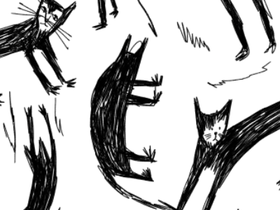 something fun hand-drawing fun anxious cute pattern cats cat illustration