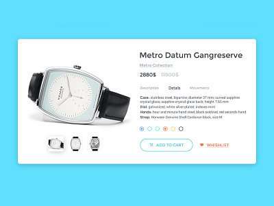 Product Card cards clean ecommerce layout minimal productcard soft ui ux watch web webdesign