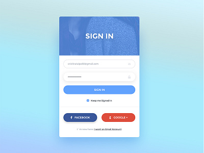 Another Sign In Form blue cards clean ecommerce eshop forms layout minimal sign in ui ux web