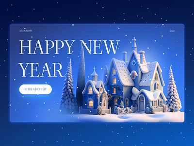 Happy New Year concept design holyday typography ui webdesign