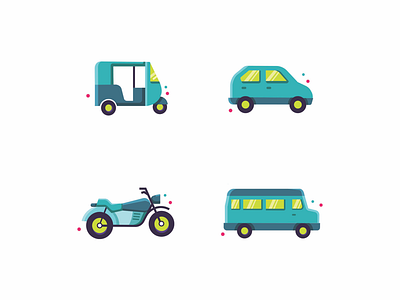 Icons Style Experiments  🚗 🚲