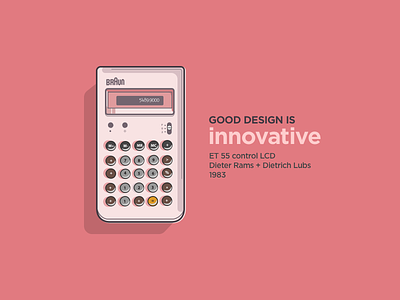 Good Design Is Innovative calculator design dieter good illustration innovative rams series