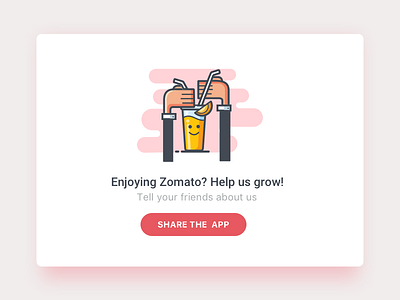 Share the app animations cafe delivery food lunch micro share food zomato
