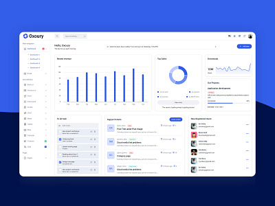 Oxoury - Responsive Admin Dashboard Template