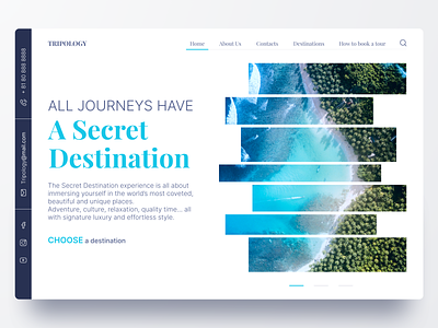 Travel Website design minimal travel agency traveling typography web