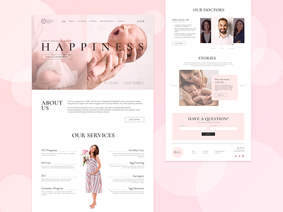 Fertility Clinic - Website Concept design figma logo typography ui web webdesign website