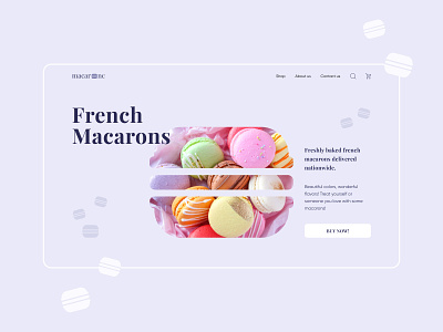 Bakery website (minimorphism) bakery design figma graphic design macarons minimal minimorphism sweets typography ui web webdesign