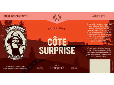Pit Caribou - La Côte Surprise ale beer canada chipotle label microbrewery quebec sour beer