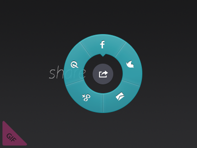Simple Share (GIF, free psd)