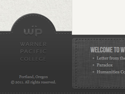 WP Footer college footer patch stitching urban