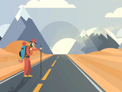 Hit The Road animation funny gif guy hit hit the road idiom road