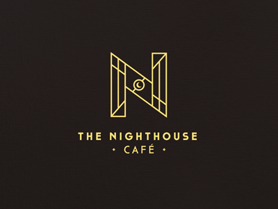 Night House Logo Animation animation cafe gif logo moon night