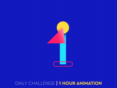 1 Hour Daily Challenge: Number 1 animation challenge circle daily daily challenge gif number one rectangle shape triangle