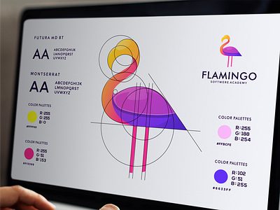 Flamingo Logo animal logo brand identity branding colorful logo exclusive logo flamingo flamingo logo grafast design logo logo guidelines modern logo technology logo vector