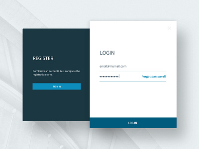 Log In form app clean design form interface login registration ui user