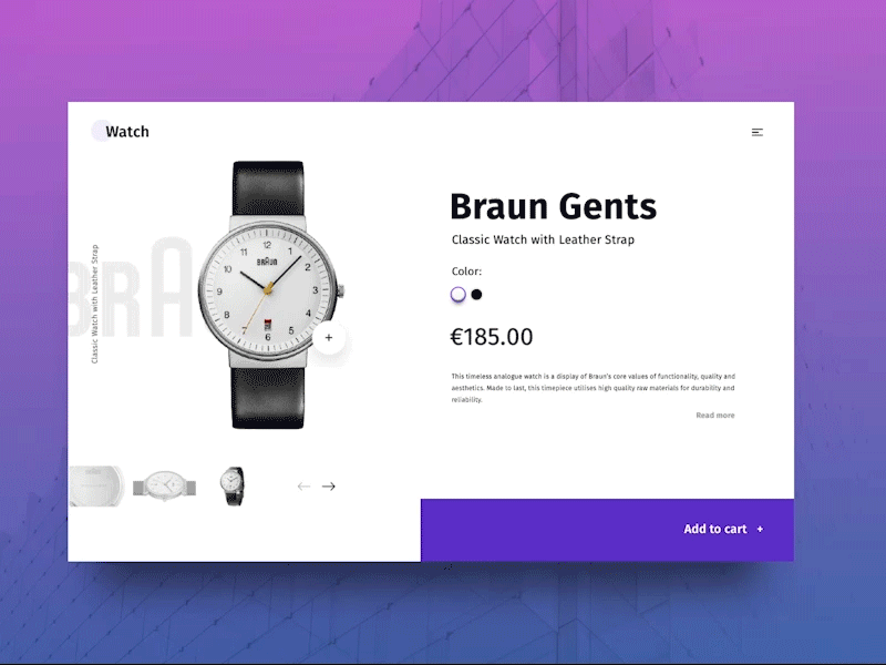 Clock Shop clock design landing shop ui ux watches web