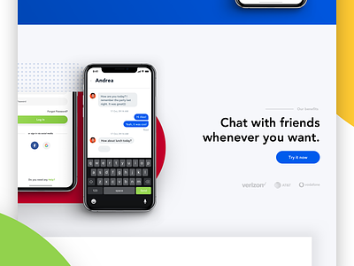 Messenger web site app design interface iphone messenger pure ui web